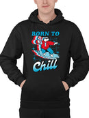 Officially Licensed ICEE Born To Chill - Surfing Polar-Bear Graphic Men's Hoodie