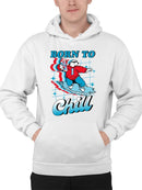 Officially Licensed ICEE Born To Chill - Surfing Polar-Bear Graphic Men's Hoodie