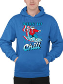 Officially Licensed ICEE Born To Chill - Surfing Polar-Bear Graphic Men's Hoodie