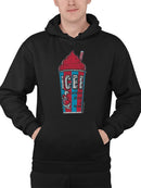 Officially Licensed ICEE Classic Cup Design - Retro 'Coldest Drink In Town' Men's Hoodie