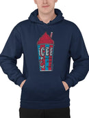 Officially Licensed ICEE Classic Cup Design - Retro 'Coldest Drink In Town' Men's Hoodie