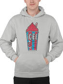 Officially Licensed ICEE Classic Cup Design - Retro 'Coldest Drink In Town' Men's Hoodie