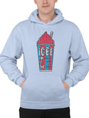 Officially Licensed ICEE Classic Cup Design - Retro 'Coldest Drink In Town' Men's Hoodie