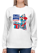 Officially Licensed ICEE Chill Mode Activated - Fun Polar-Bear Graphic Women's Sweatshirt