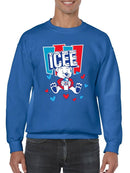 Officially Licensed ICEE Polar-Bear Love - Adorable Cool Heart Graphic Men's Sweatshirt