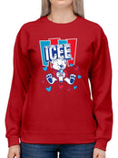 Officially Licensed ICEE Polar-Bear Love - Adorable Cool Heart Graphic Women's Sweatshirt