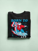Officially Licensed ICEE Born To Chill - Surfing Polar-Bear Graphic Men's Sweatshirt
