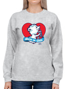 Officially Licensed ICEE Born To Chill Heart - Cozy Polar-Bear Graphic Women's Sweatshirt