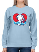 Officially Licensed ICEE Born To Chill Heart - Cozy Polar-Bear Graphic Women's Sweatshirt