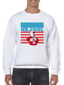 Officially Licensed ICEE Mr. Cool Patriotic Polar-Bear Chill Graphic Men's Sweatshirt
