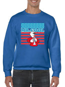 Officially Licensed ICEE Mr. Cool Patriotic Polar-Bear Chill Graphic Men's Sweatshirt