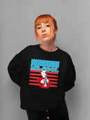 Officially Licensed ICEE Mr. Cool Patriotic Polar-Bear Chill Graphic Women's Sweatshirt