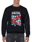 Officially Licensed ICEE Coldest Drink In Town -  Bear Retro Cool Graphic Men's Sweatshirt