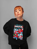 Officially Licensed ICEE Coldest Drink In Town -  Bear Retro Cool Graphic Women's Sweatshirt