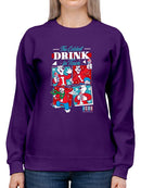 Officially Licensed ICEE Coldest Drink In Town -  Bear Retro Cool Graphic Women's Sweatshirt