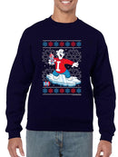 Officially Licensed ICEE Snowy Cool Vibes - Bear Snowboarding Graphic Men's Sweatshirt