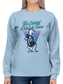 Officially Licensed ICEE Chill Vibes Triangle - Retro Cool Bear Graphic Women's Sweatshirt