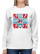 Officially Licensed ICEE Chill Mosaic Vibes - Bear Collage Graphic Women's Sweatshirt