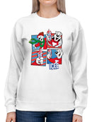 Officially Licensed ICEE Winter Chill Fun - Bear Seasonal Collage Women's Sweatshirt