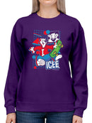 Officially Licensed ICEE Skate Frost Rider Style - Fun Graphic Bear Women's Sweatshirt