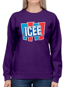 Officially Licensed ICEE Frosty Refresh Retro Graphic Women's Sweatshirt