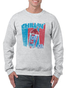 Officially Licensed ICEE Chillin' Trendy Drink - Retro Beverage Graphic Men's Sweatshirt