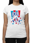 Officially Licensed ICEE Polar-Bear Love - Adorable Cool Heart Graphic Women's T-shirt