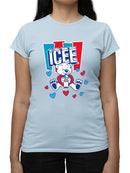 Officially Licensed ICEE Polar-Bear Love - Adorable Cool Heart Graphic Women's T-shirt