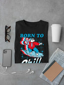 Officially Licensed ICEE Born To Chill - Surfing Polar-Bear Graphic Men's T-shirt