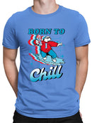 Officially Licensed ICEE Born To Chill - Surfing Polar-Bear Graphic Men's T-shirt