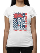 Officially Licensed ICEE Retro Cool Explosion - 'Coldest Drink In Town' Vintage Graphic Women's T-shirt