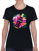 Officially Licensed Coca-Cola Retro Pop  Graphic Women's T-shirt