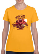 Officially Licensed Coca-Cola Highway Adventure Van - Desert Classic Graphic Women's T-shirt