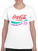 Officially Licensed Coca-Cola Classic Catch the Wave Retro Women's T-shirt