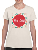 Officially Licensed Coca-Cola Have a Coke Retro  Deco Graphic Women's T-shirt