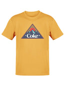 Officially Licensed Coca-Cola Retro Coke Mountain Adventure Triangle Graphic Women's T-shirt