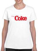 Officially Licensed Coca-Cola Enjoy Coke - Classic Retro Graphic Logo Women's T-shirt