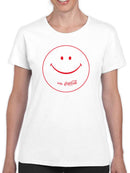 Officially Licensed Coca-Cola Smiley Logo Classic Happiness  Women's T-shirt