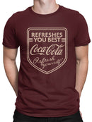 Officially Licensed Coca-Cola Coke Refreshes You Best Vintage Shield Graphic Men's T-shirt