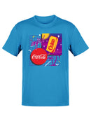 Officially Licensed Coca-Cola Coke Retro Sunset Vibes 80sTropical Men's T-shirt