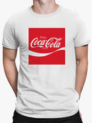 Officially Licensed Coca-Cola Classic Enjoy Logo Art Men's T-shirt