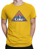 Officially Licensed Coca-Cola Retro Coke Mountain Adventure Triangle Graphic Men's T-shirt