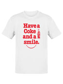 Officially Licensed Coca-Cola Have a Coke and Smile Graphic Men's T-shirt