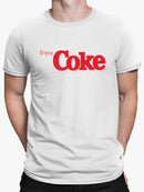 Officially Licensed Coca-Cola Enjoy Coke - Classic Retro Graphic Logo Men's T-shirt