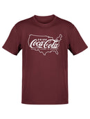 Officially Licensed Coca-Cola Highway Route Map Graphic Men's T-shirt