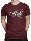 Officially Licensed Coca-Cola Highway Route Map Graphic Men's T-shirt