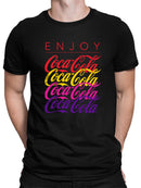 Officially Licensed Coca-Cola Gradient Logo Vibrant Retro Drink Men's T-shirt