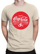 Officially Licensed Coca-Cola Retro 5¢ Bottle Cap Design Men's T-shirt