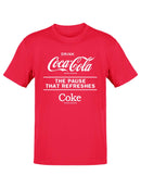 Officially Licensed Coca-Cola "The Pause That Refreshes" Retro Men's T-shirt