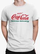 Officially Licensed Coca-Cola Delicious-Refreshing Retro Logo Men's T-shirt